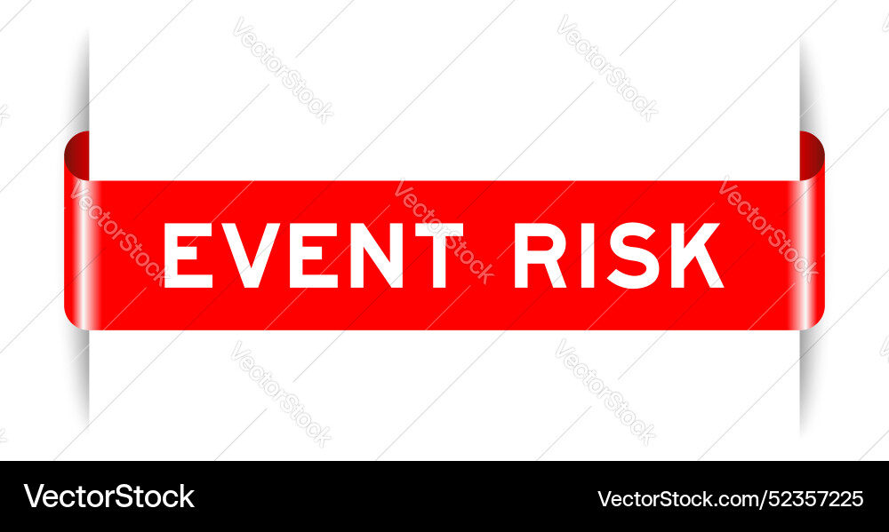 Red color inserted label banner with word event Red color inserted label banner with word event vector image
