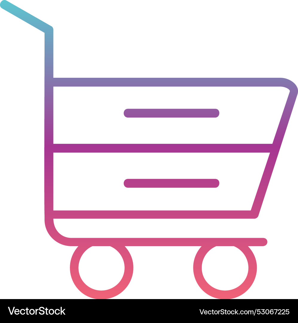 Shopping cart line gradient design Vector Image