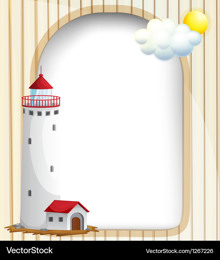 An empty template with a high tower vector image