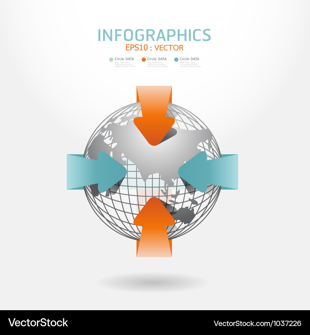 Arrow Diagram Chart – Data Visualization vector image