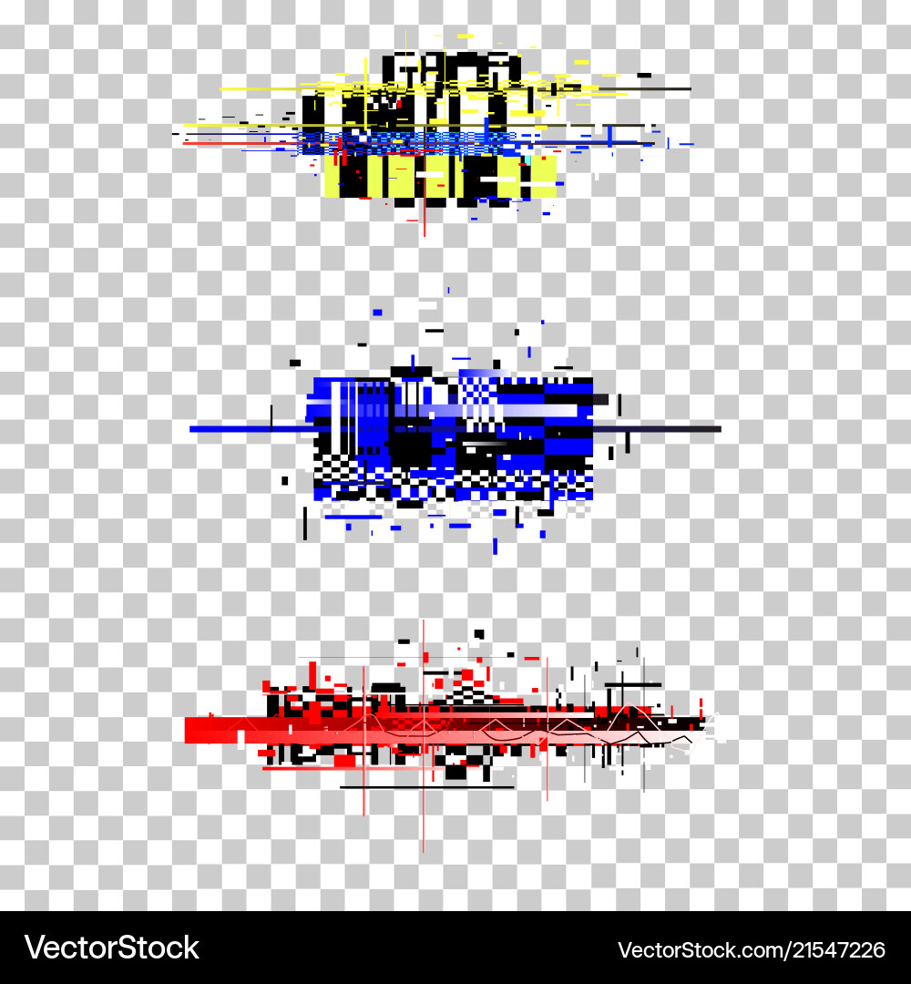 Computer screen error templates digital vector image
