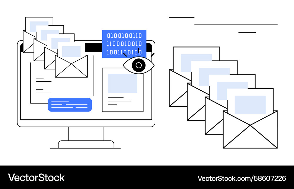 Digital communication and data monitoring through Digital communication and data monitoring through Vector Image