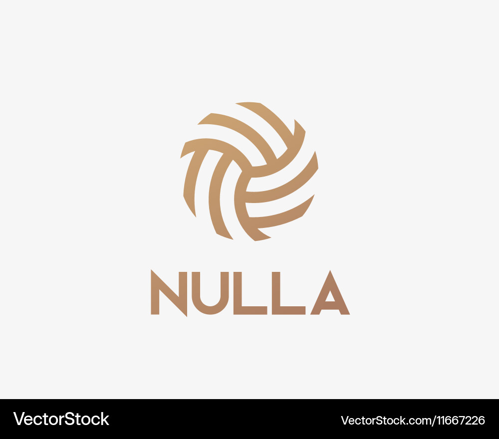 Modern Ball Symbol Logotype Vector Image