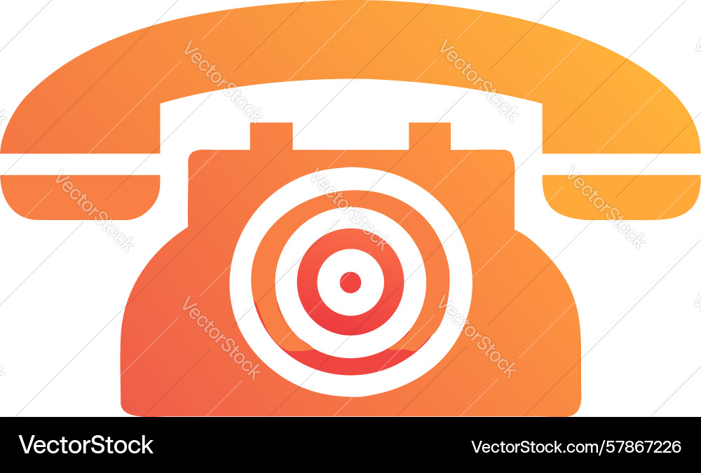 Target dial push button phone unique retro device Vector Image