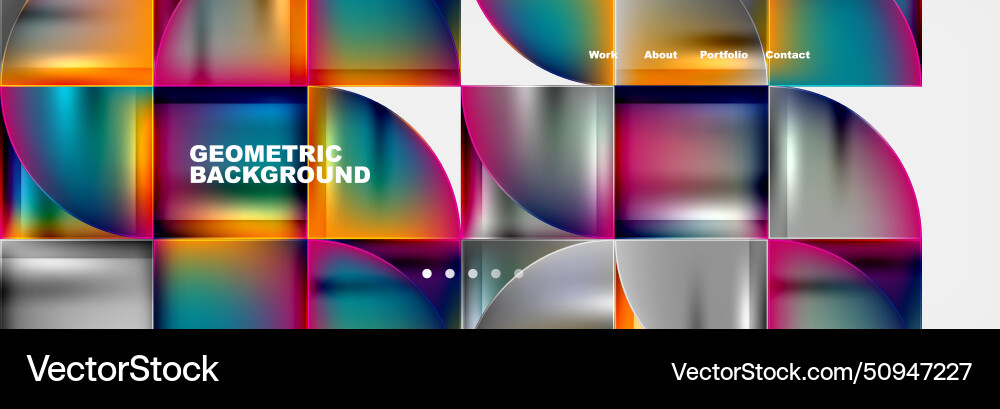 Circle triangle geometric web site page template Circle triangle geometric web site page template Vector Image