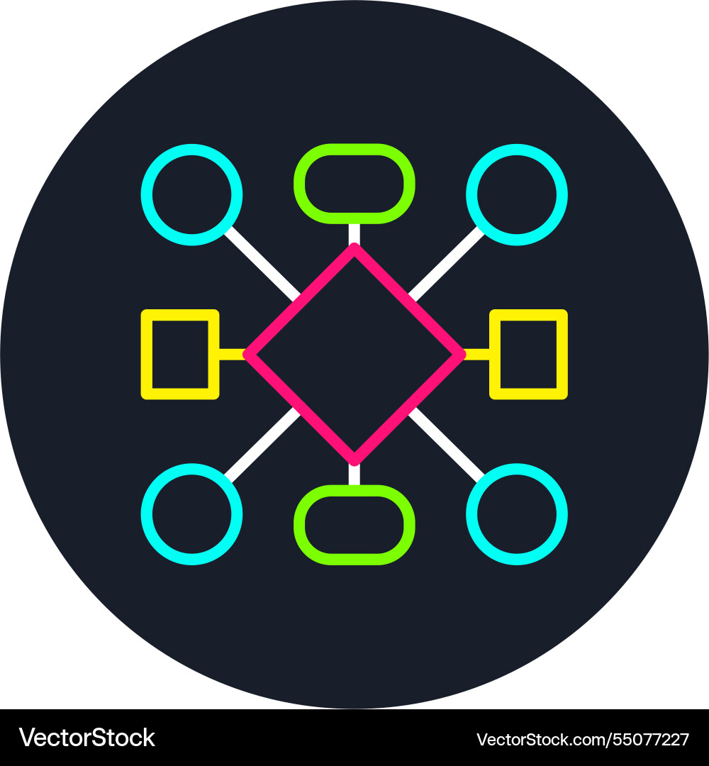 Connection line multi color icon Vector Image