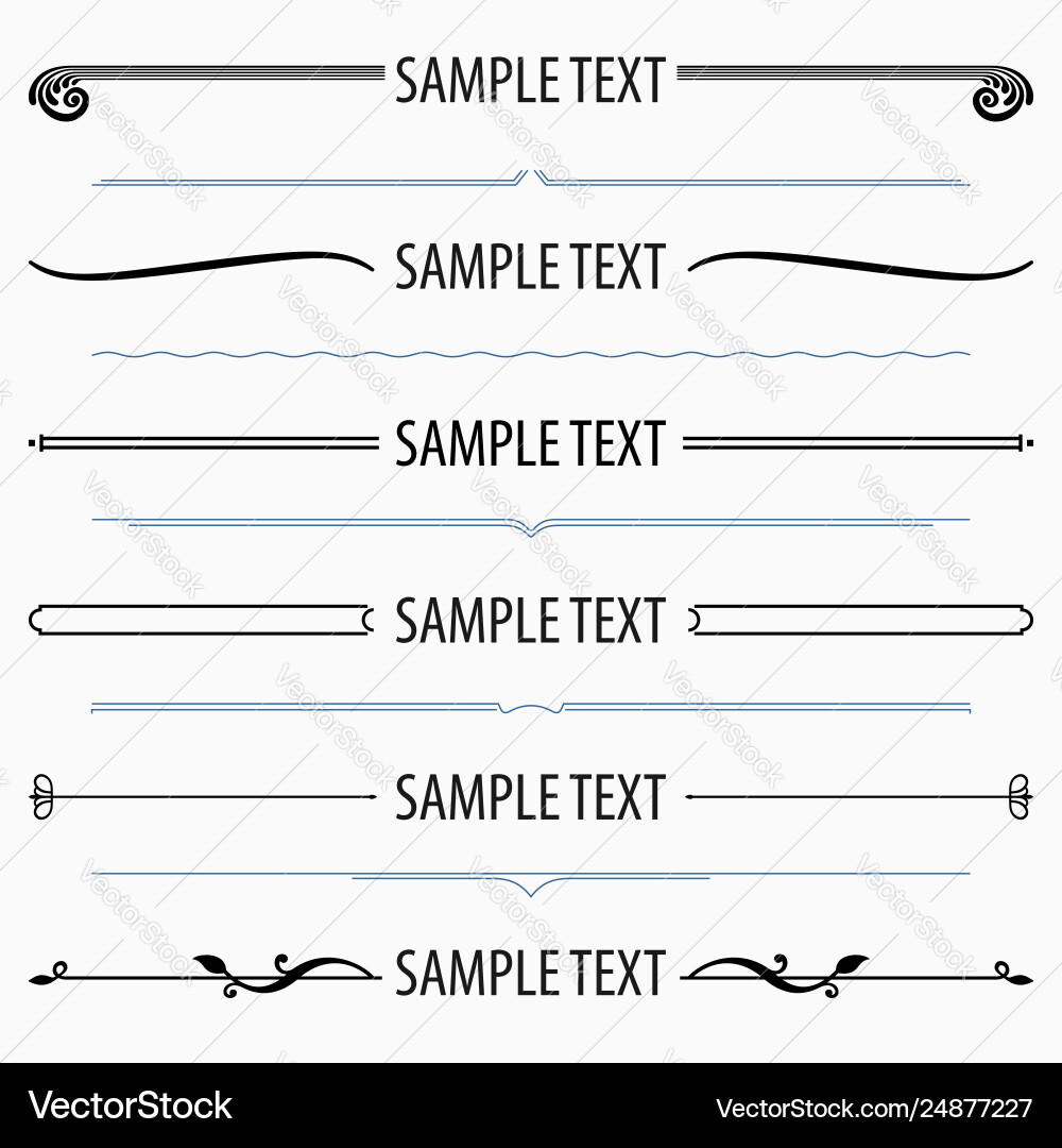 Decorative Line Dividers & Separators vector image
