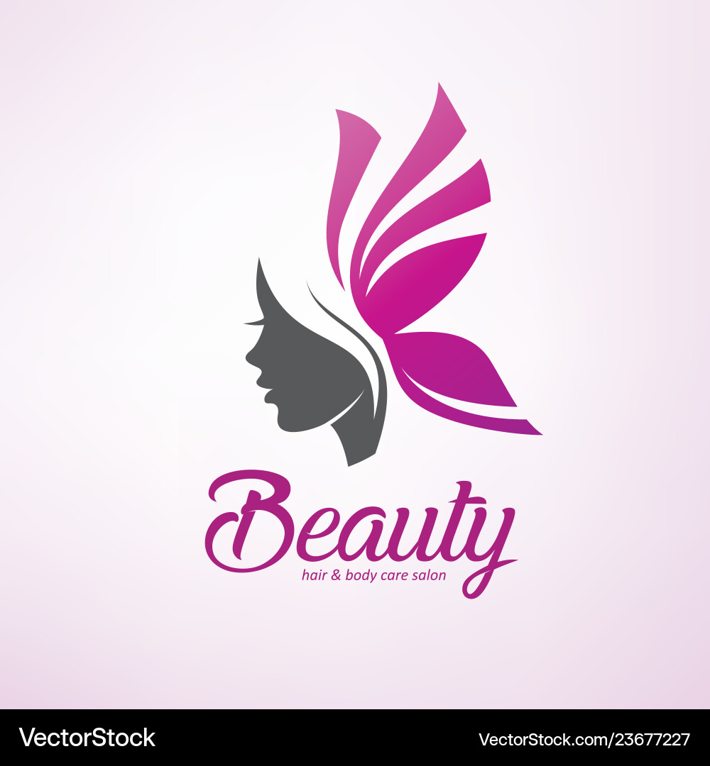 Elegant Woman Silhouette Hair Style vector image