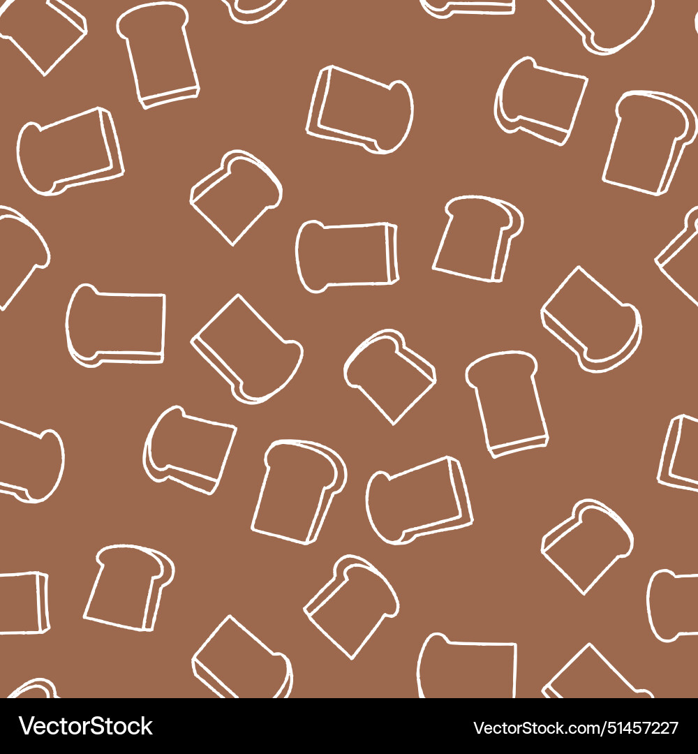 Outline bunch of bread seamless pattern design Outline bunch of bread seamless pattern design vector image