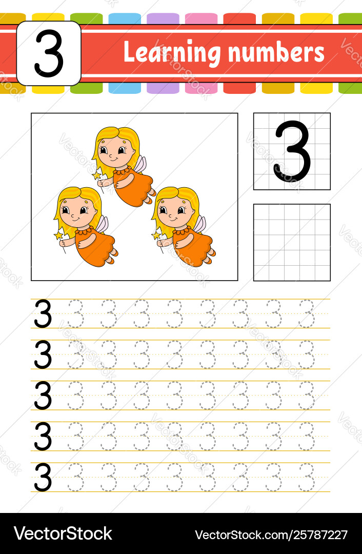 Trace and write handwriting practice learning Trace and write handwriting practice learning vector image