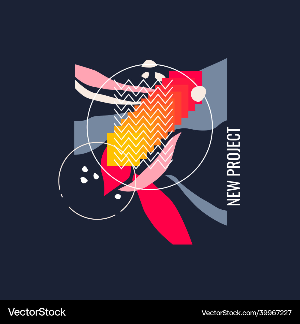 Trendy abstract background composition forms Trendy abstract background composition forms vector image