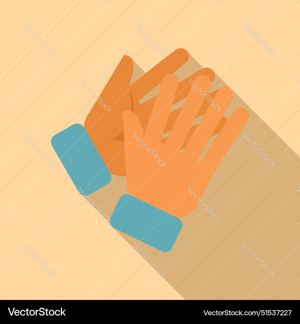 Two hands clapping showing approval Two hands clapping showing approval Vector Image