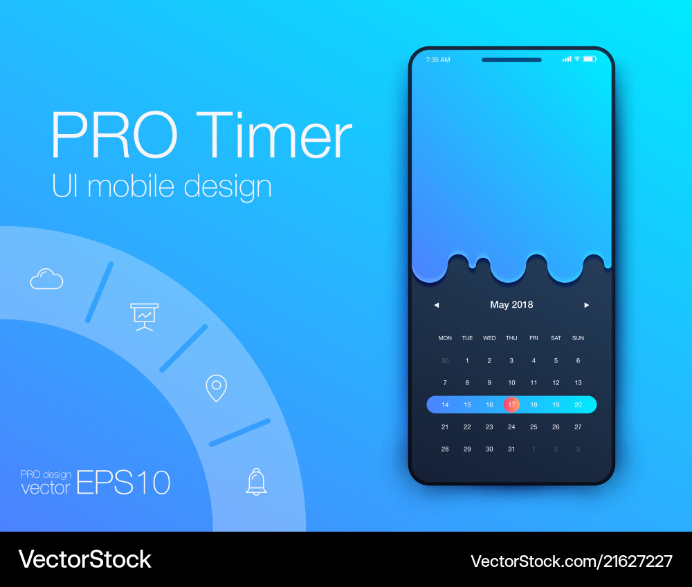 Weather ui material design stock Weather ui material design stock vector image