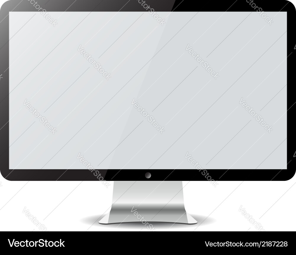 Computer display isolated on white in imac style vector image