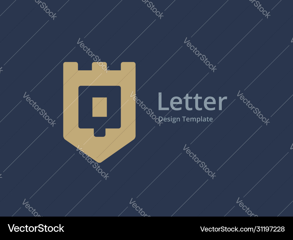 Letter q shield logo icon design template elements Letter q shield logo icon design template elements vector image
