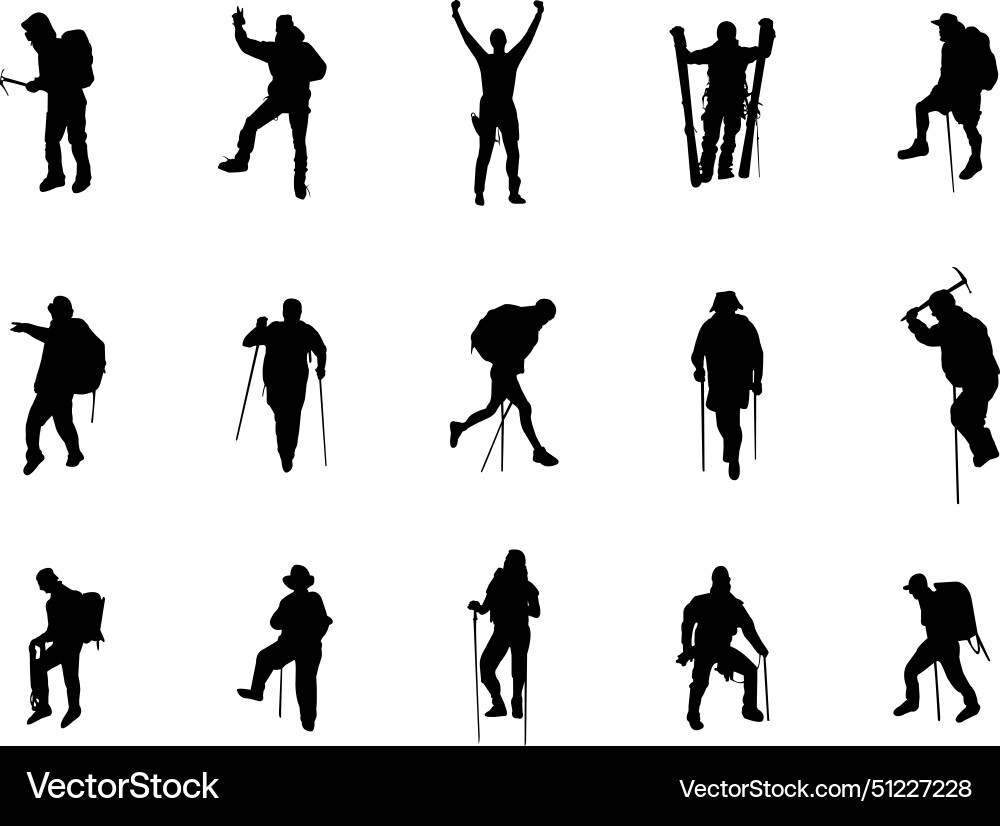 Mountain Climbing Royalty Free Vector Image Vectorstock