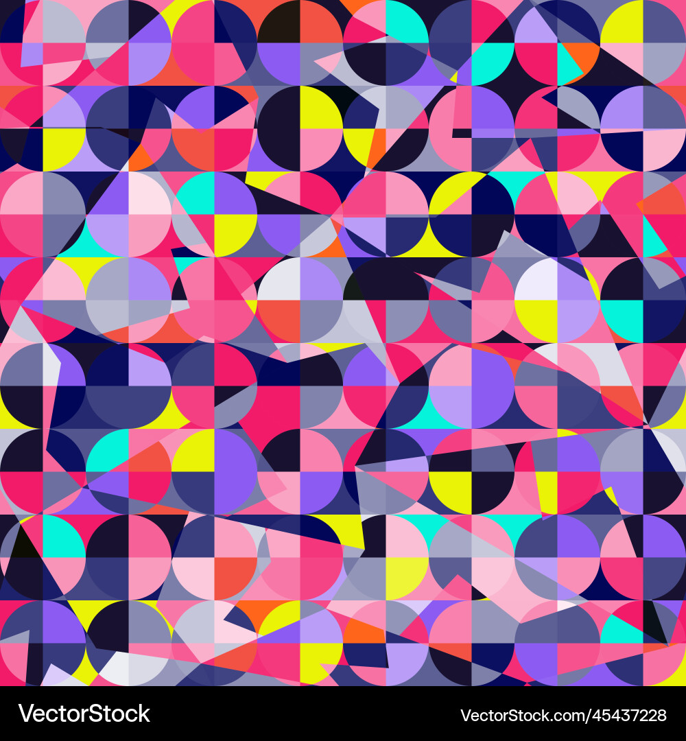 Retro Pop Circles Pattern vector image