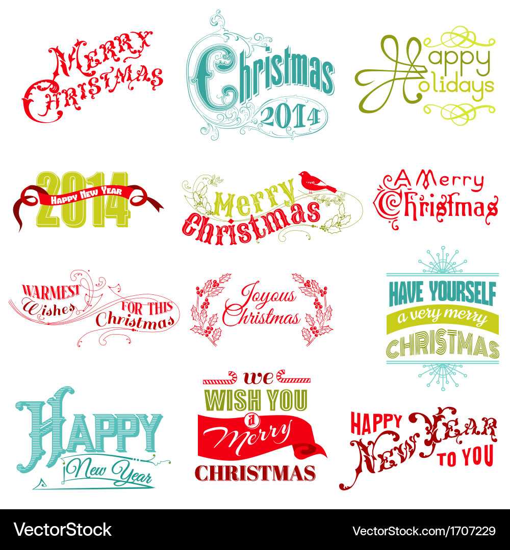 Christmas Calligraphic Elements vector image