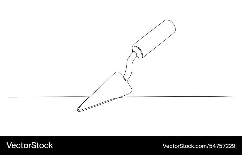 Construction tool one continuous line Vector Image