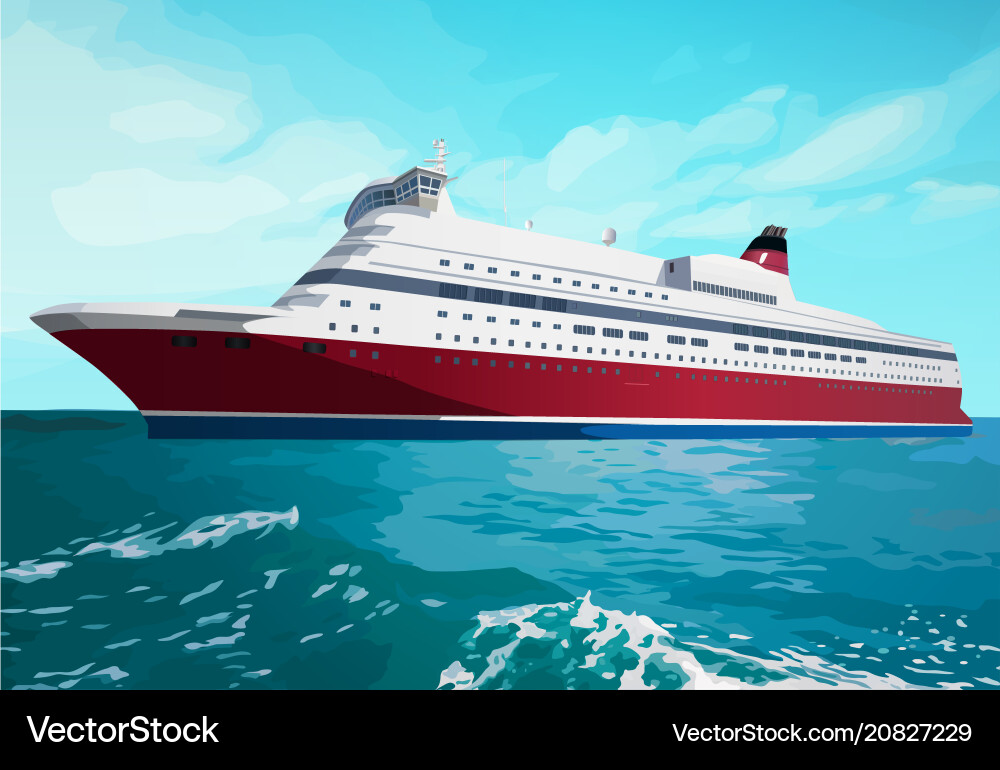 Cruise ship Royalty Free Vector Image - VectorStock