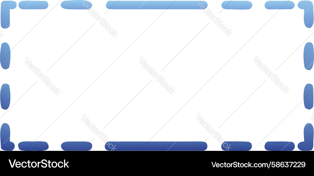Dynamic Blue Gradient Border Vector Image