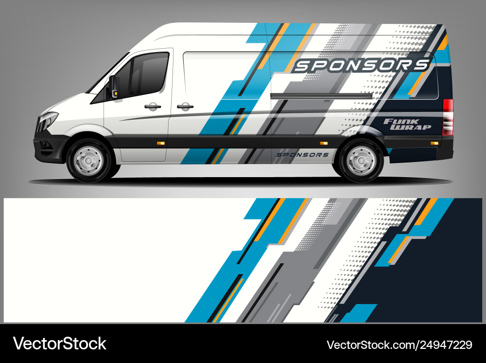 Dynamic Car Wrap Pattern vector image