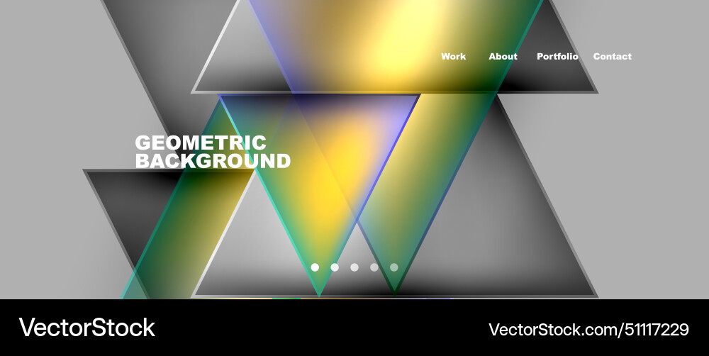 Geometric pattern with triangles on gray Vector Image