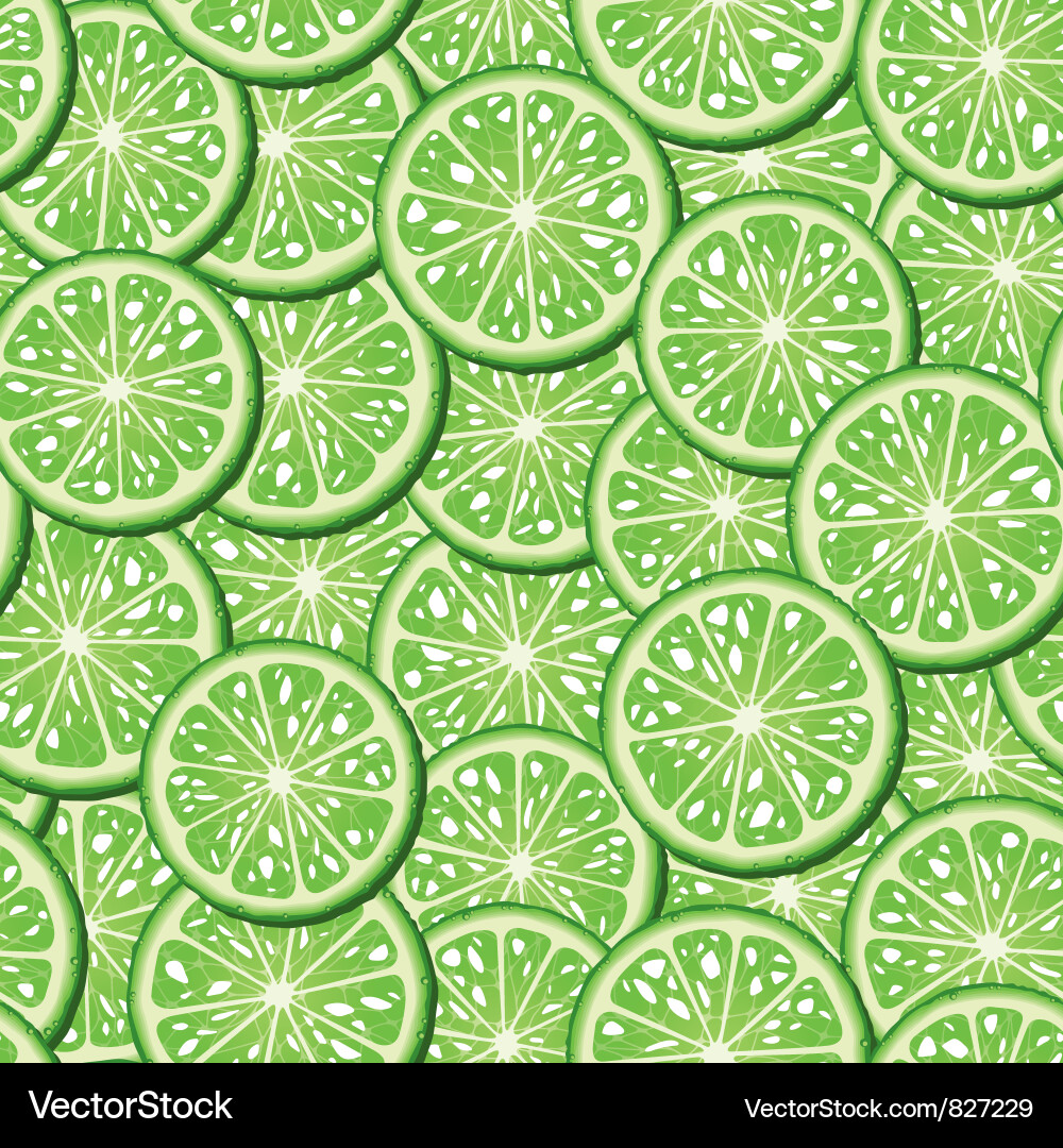 Lime Slice Background Vector Image