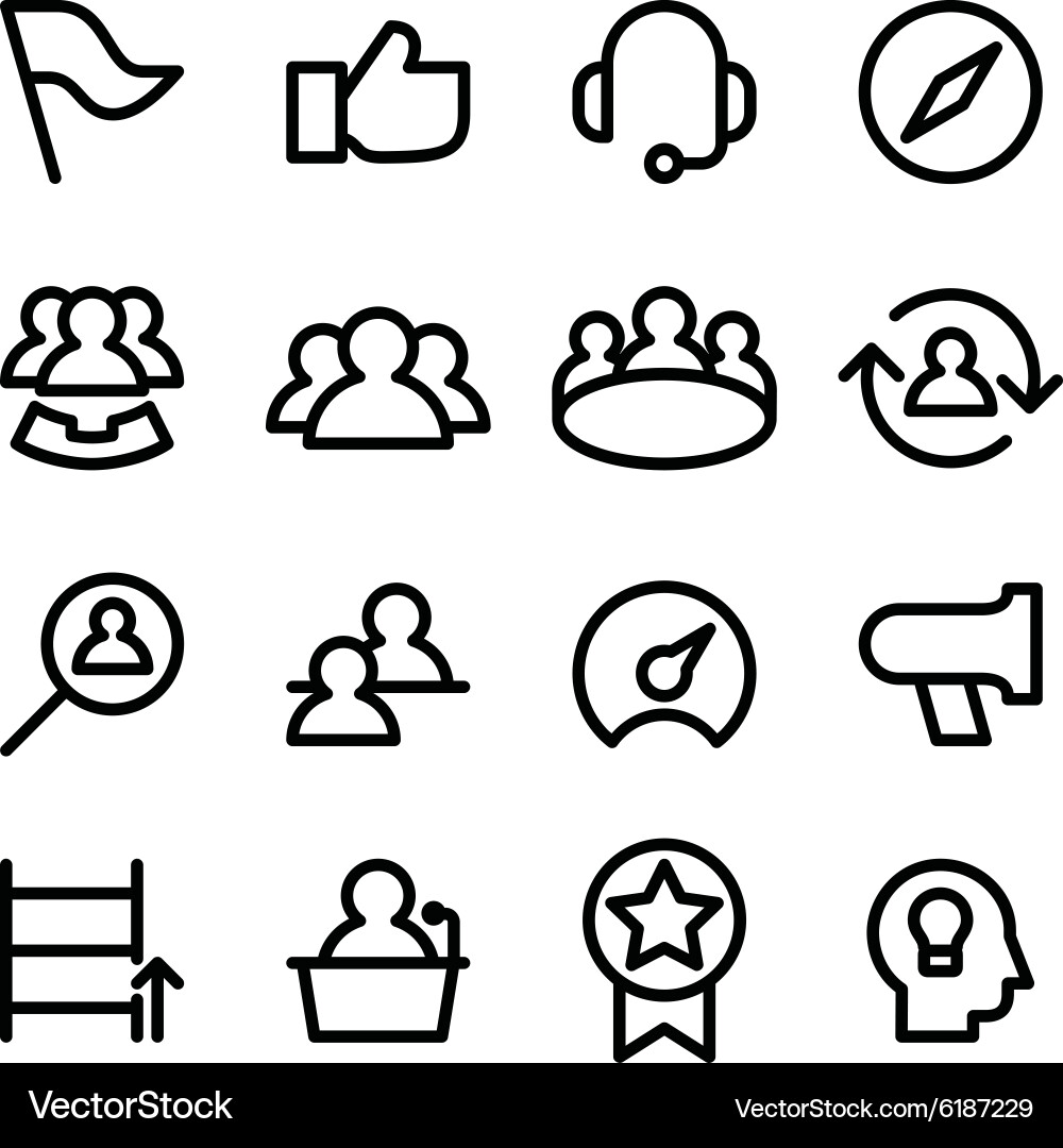 Management-Icons-Set Vektorbild