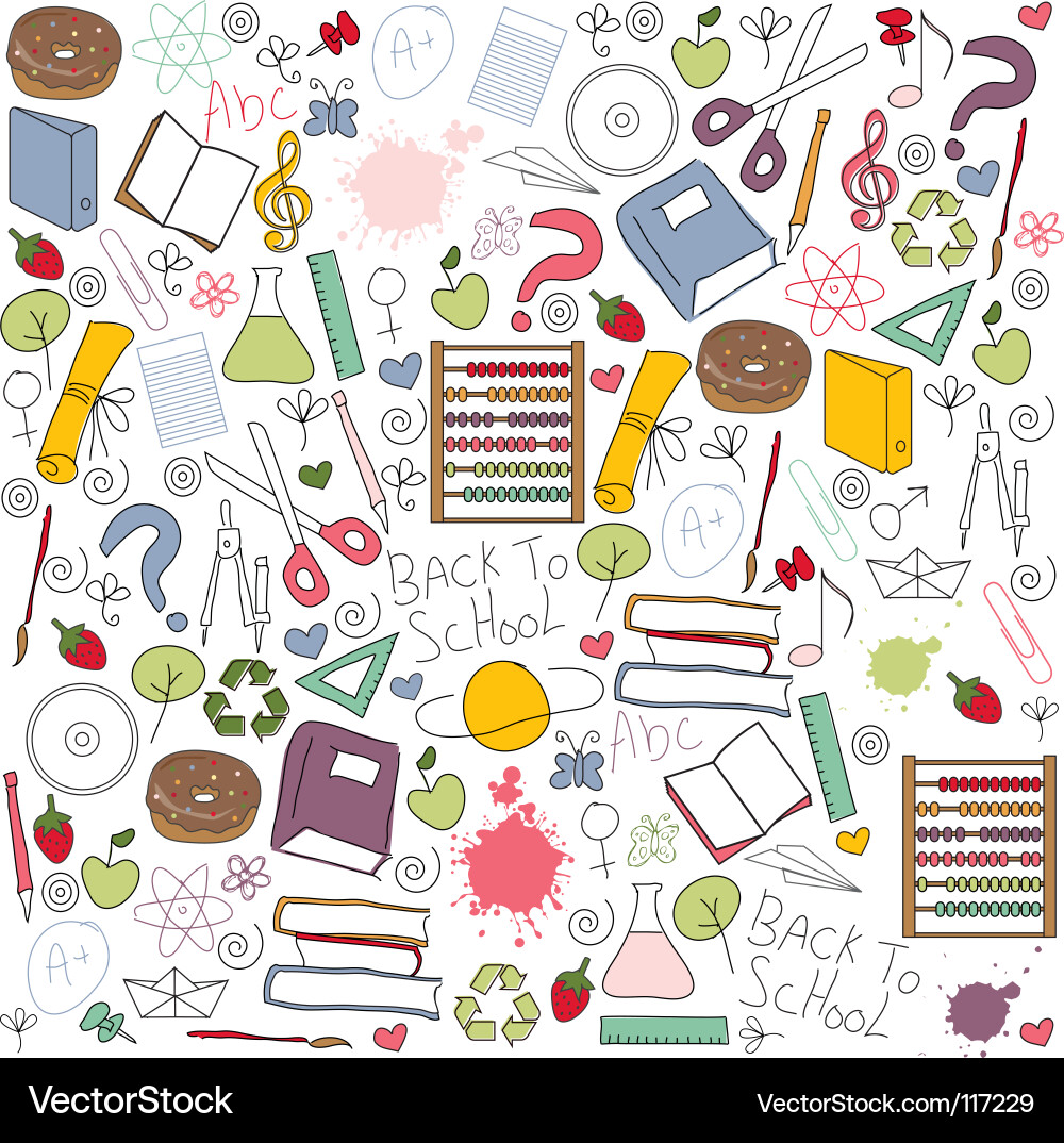 School pattern Royalty Free Vector Image - VectorStock