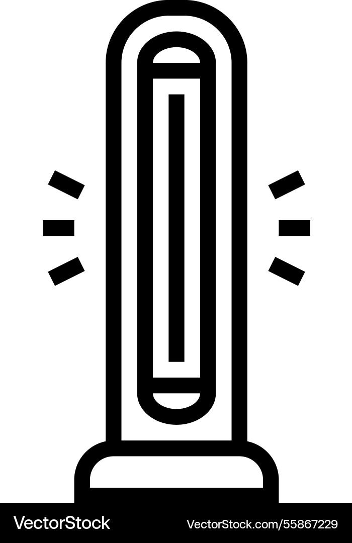 Uv sanitizing lamp smart home line icon Vector Image