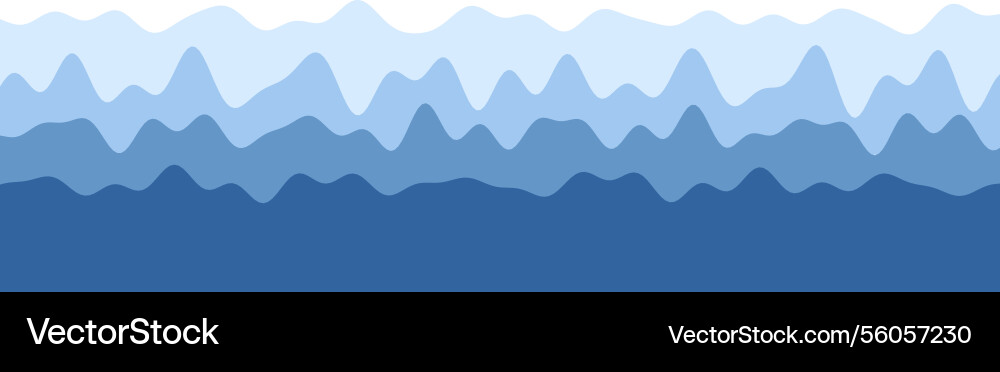 Abstract blue wave patterns with gradual color Vector Image