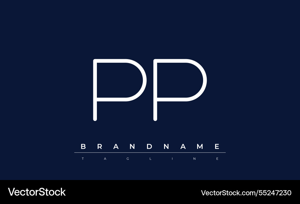 Kreatives pp Brief anfängliches Logo-Bild Kreatives pp Brief anfängliches Logo-Bild vektorbild