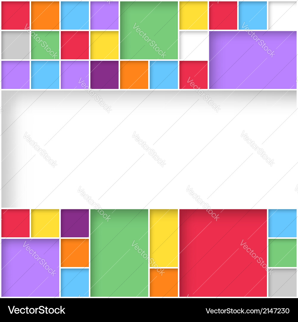 Modern user interface flat design colorful squares Vector Image