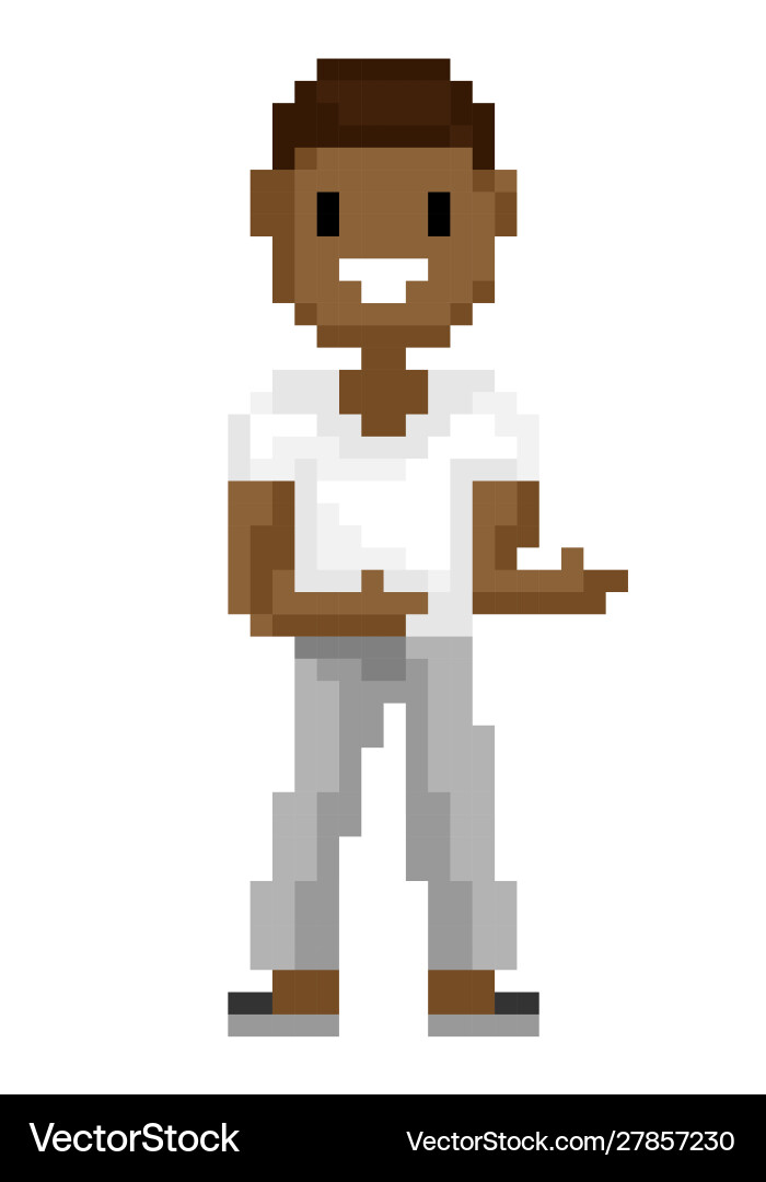 Pixelated Game Character vector image