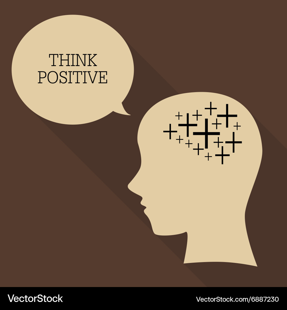 Positive thinking Royalty Free Vector Image - VectorStock