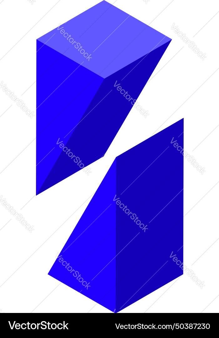 Shape block icon isometric kid game Vector Image