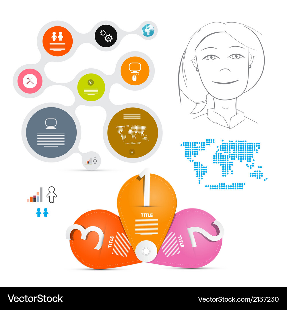 Web template - circle paper infographic layout Vector Image