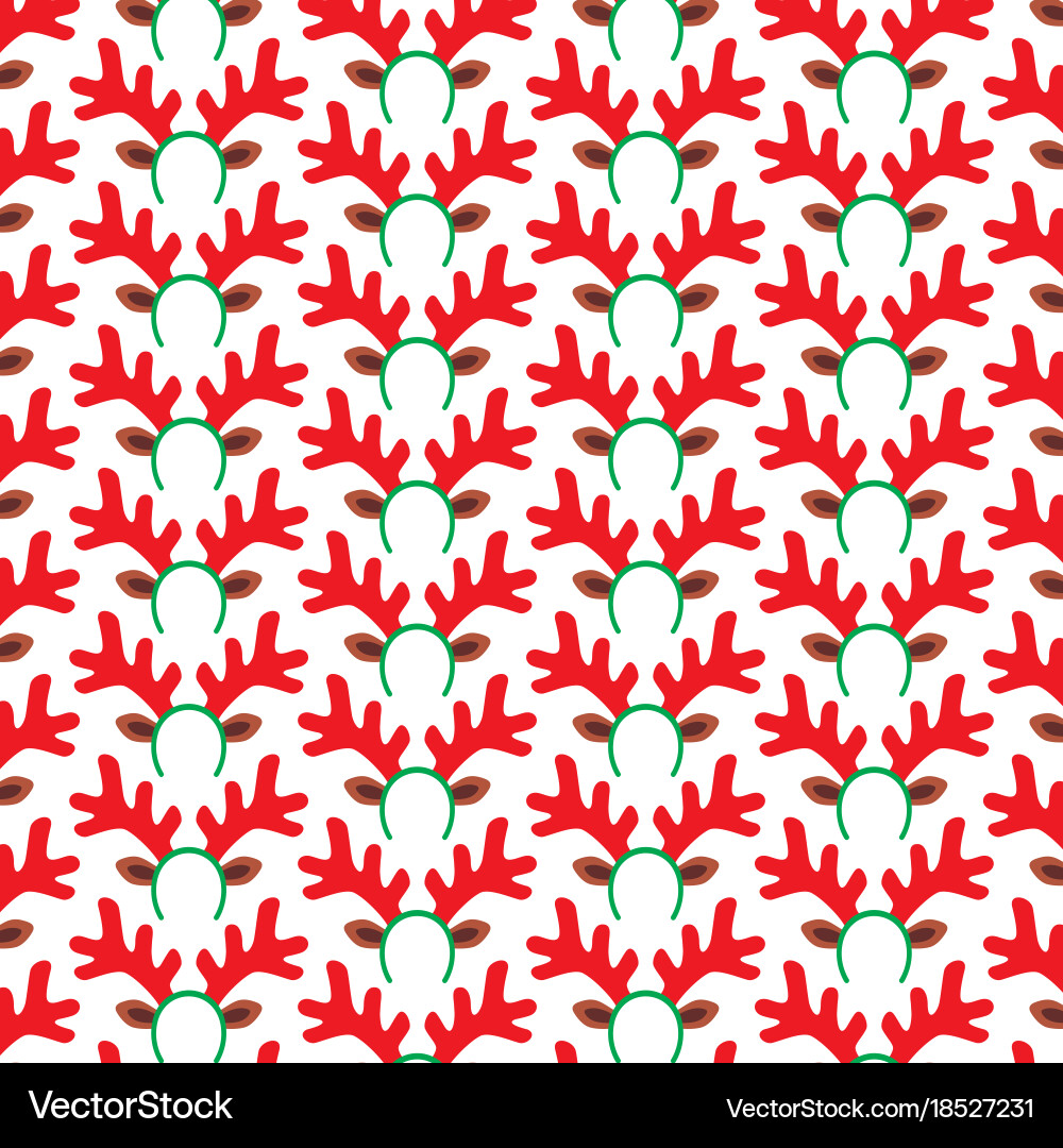 Background pattern with reindeer mask vector image