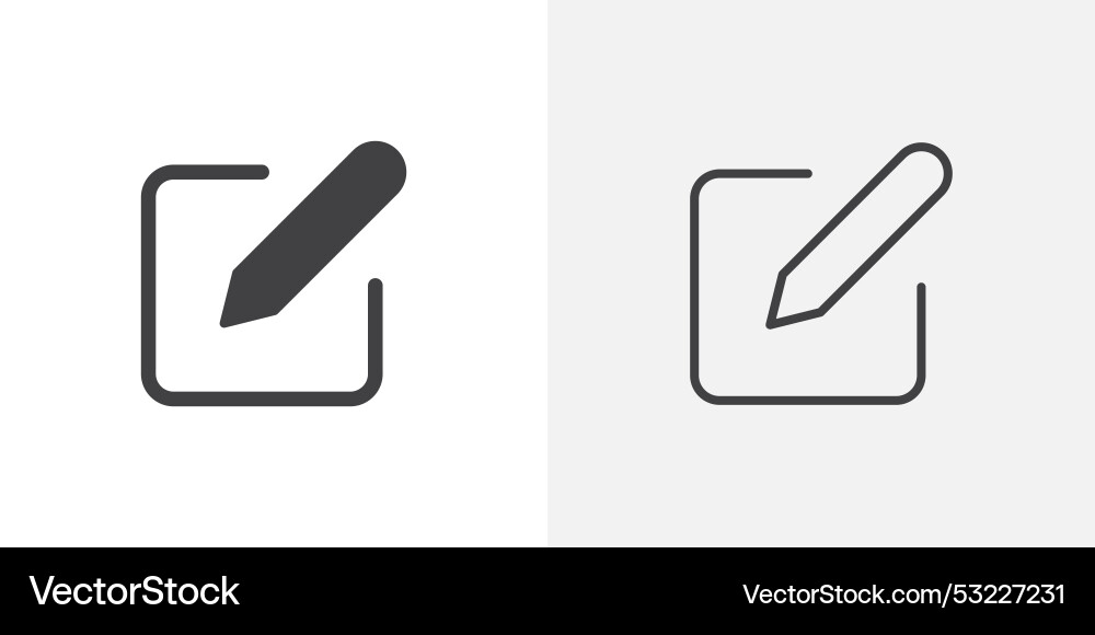 Edit icon flat and simple set design Edit icon flat and simple set design vector image