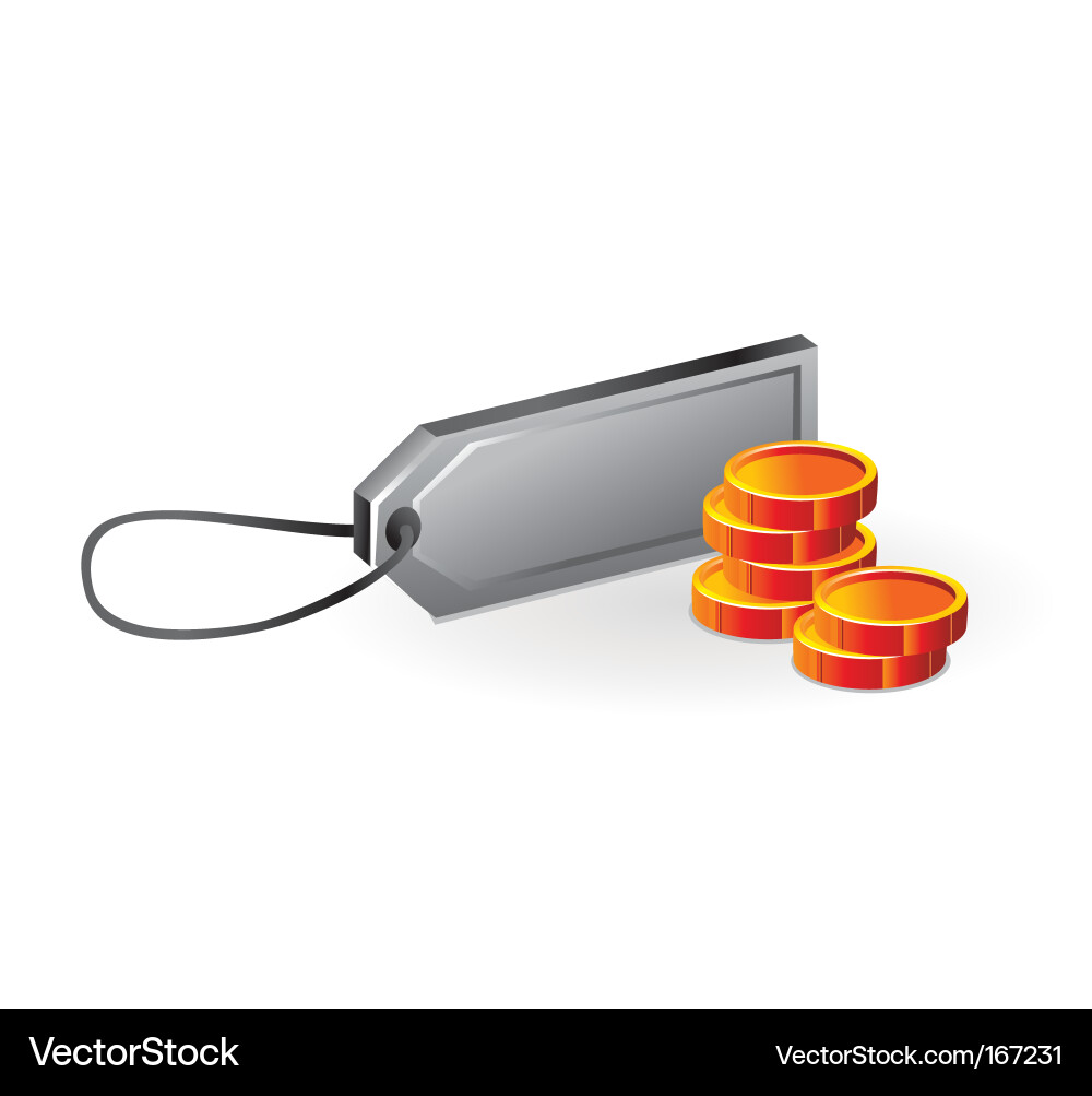Metal label Vector Image