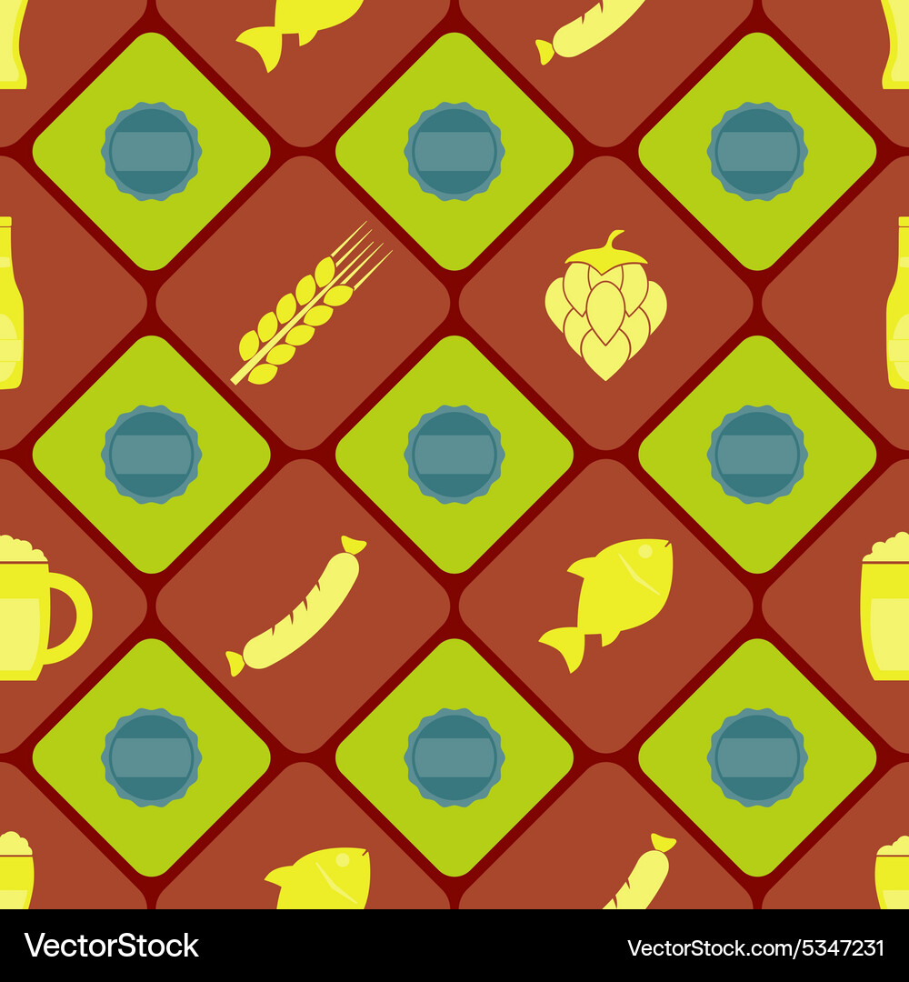 Seamless pattern with consumption of beer Vector Image