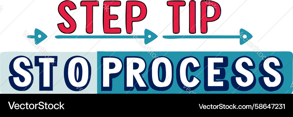 Step-by-Step Process Flow Vector Image