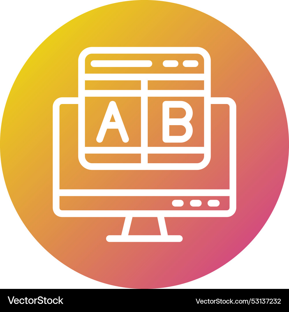 Ab testing icon design Vector Image