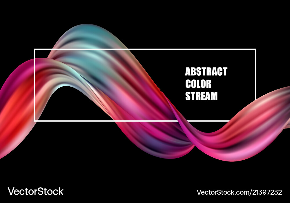 Abstract colorful background color flow vector image