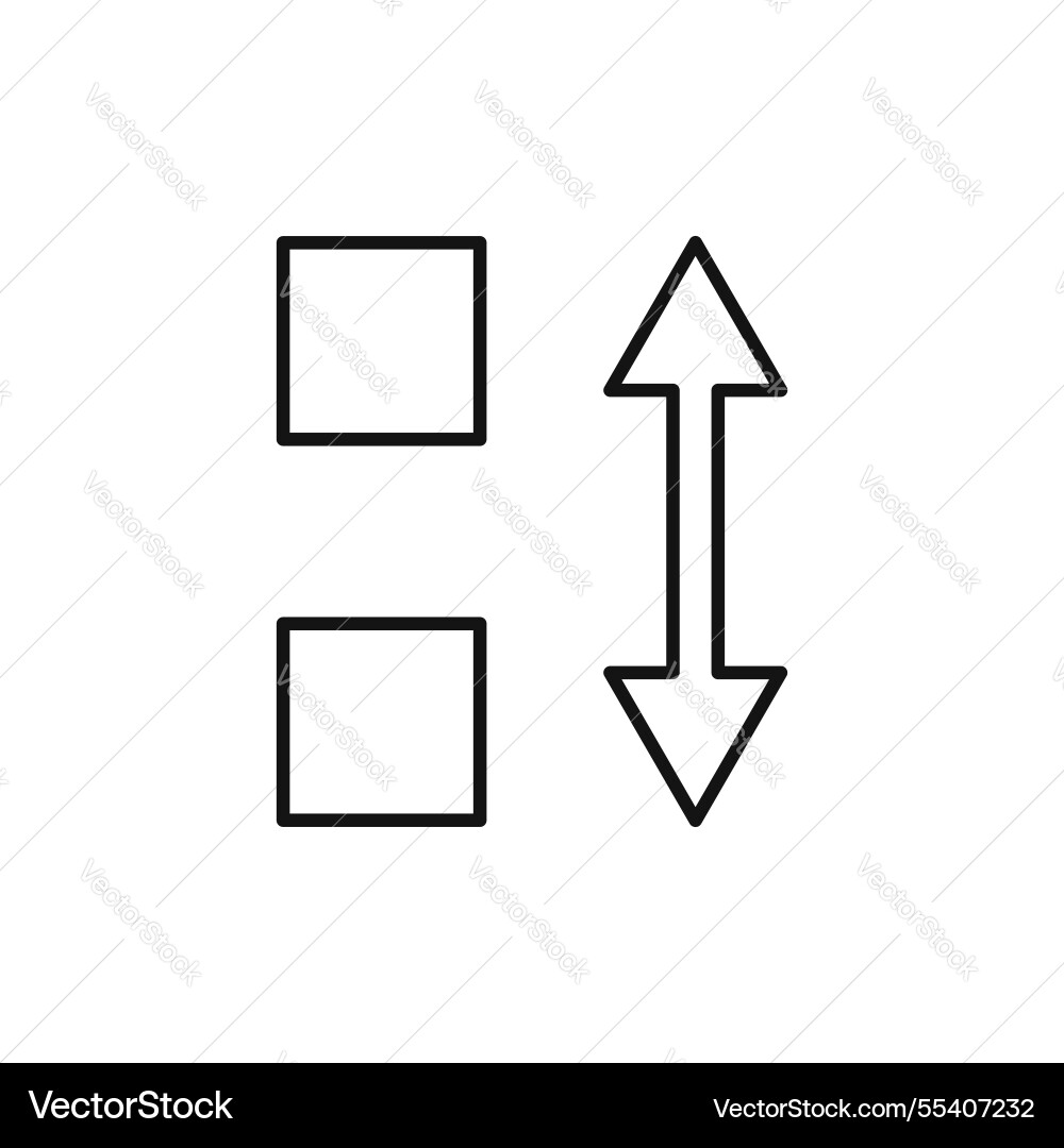 Apps sort icon simple thin line Vector Image