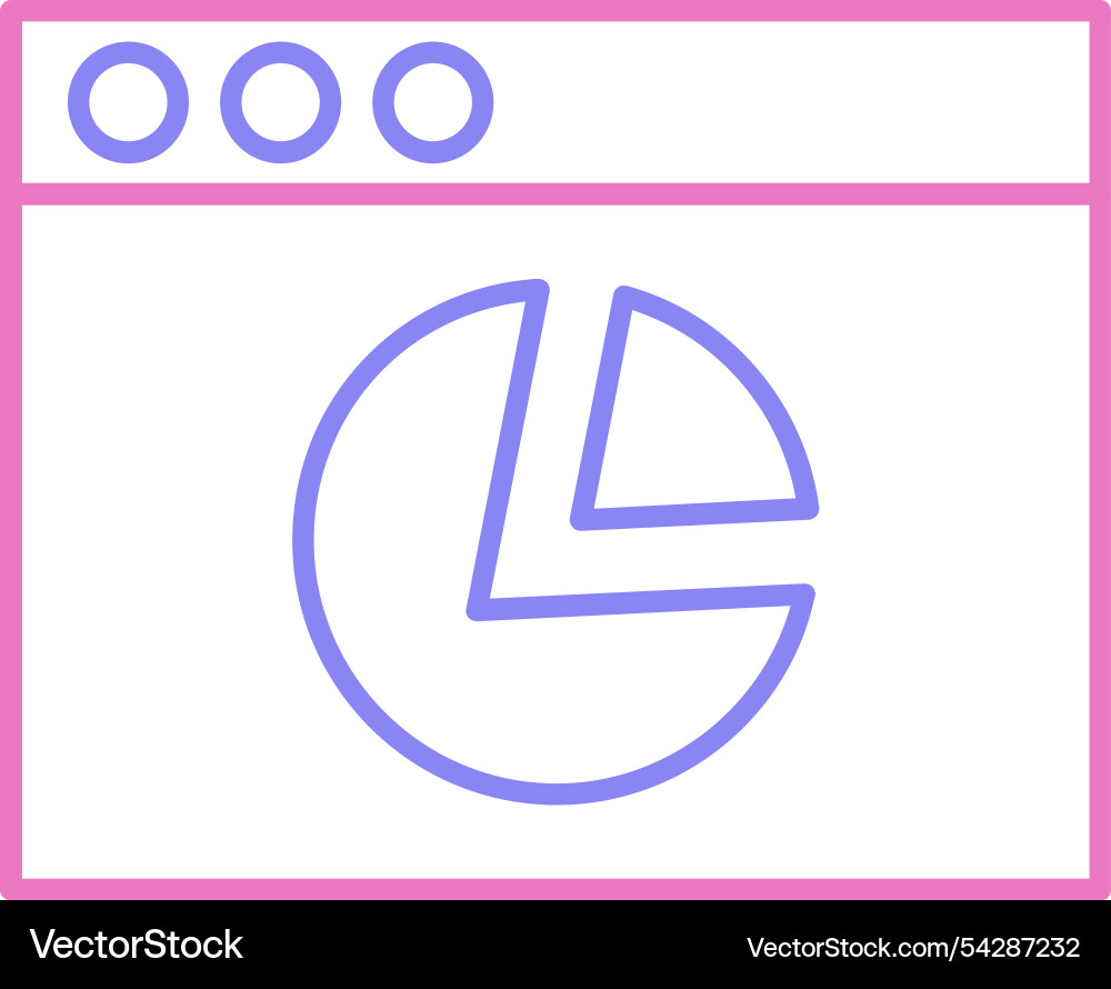 Browser line two colour icon Vector Image