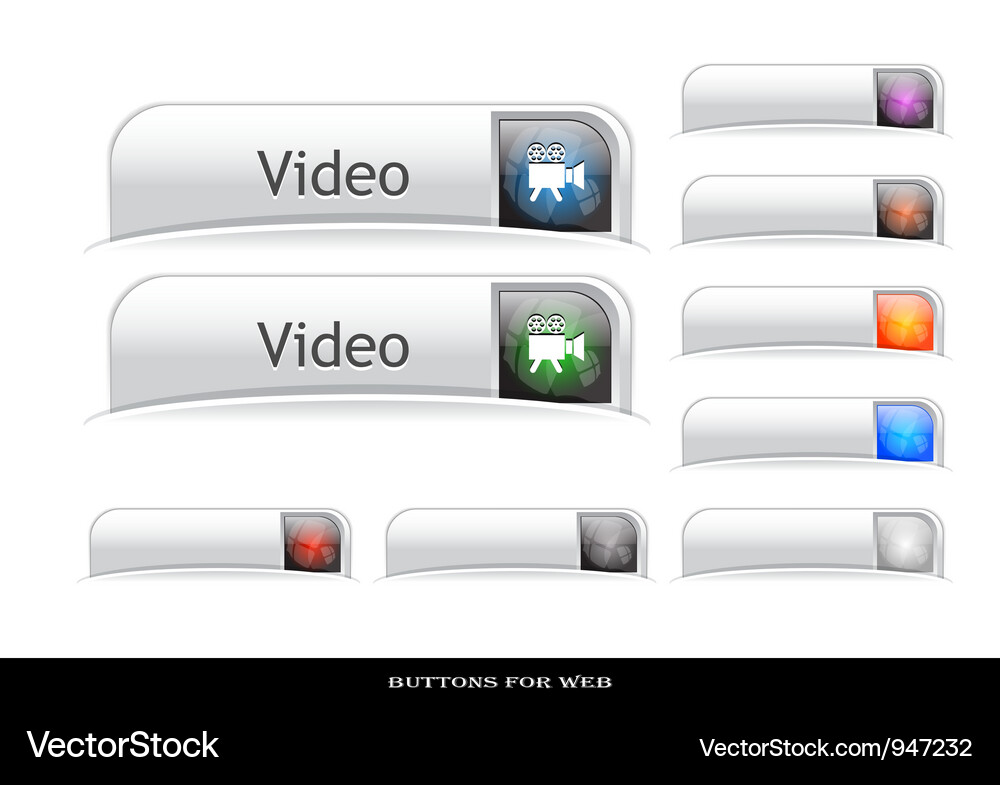 Buttons for web Vector Image