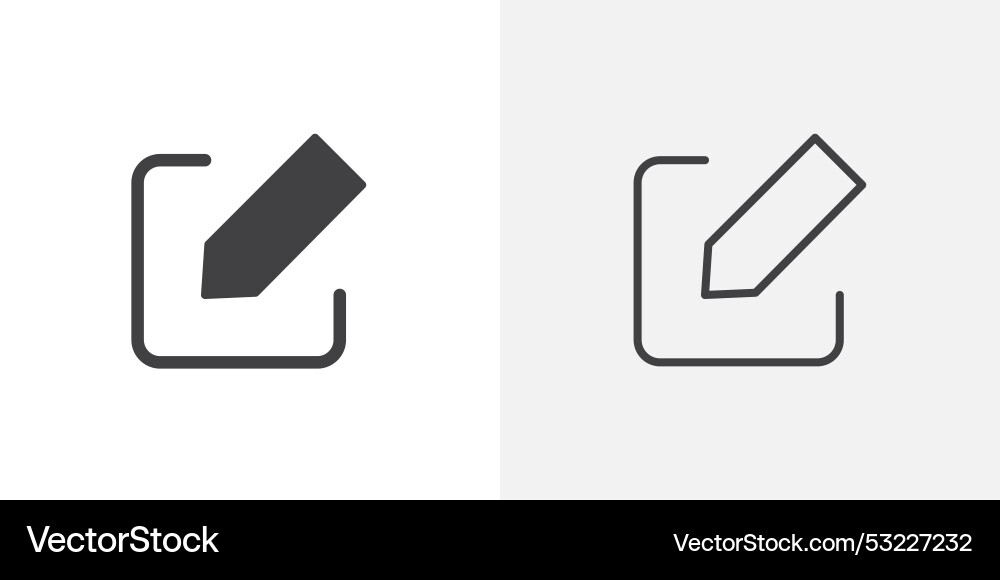 Edit icon flat and simple set design Edit icon flat and simple set design vector image