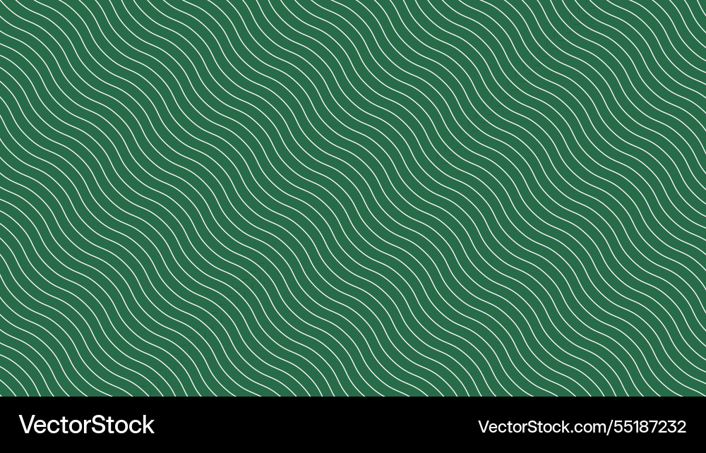 Green wave lines pattern abstract background Vector Image